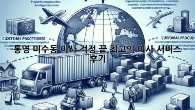 통영 미수동 이사, 걱정 끝! 최고의 이사 서비스 후기